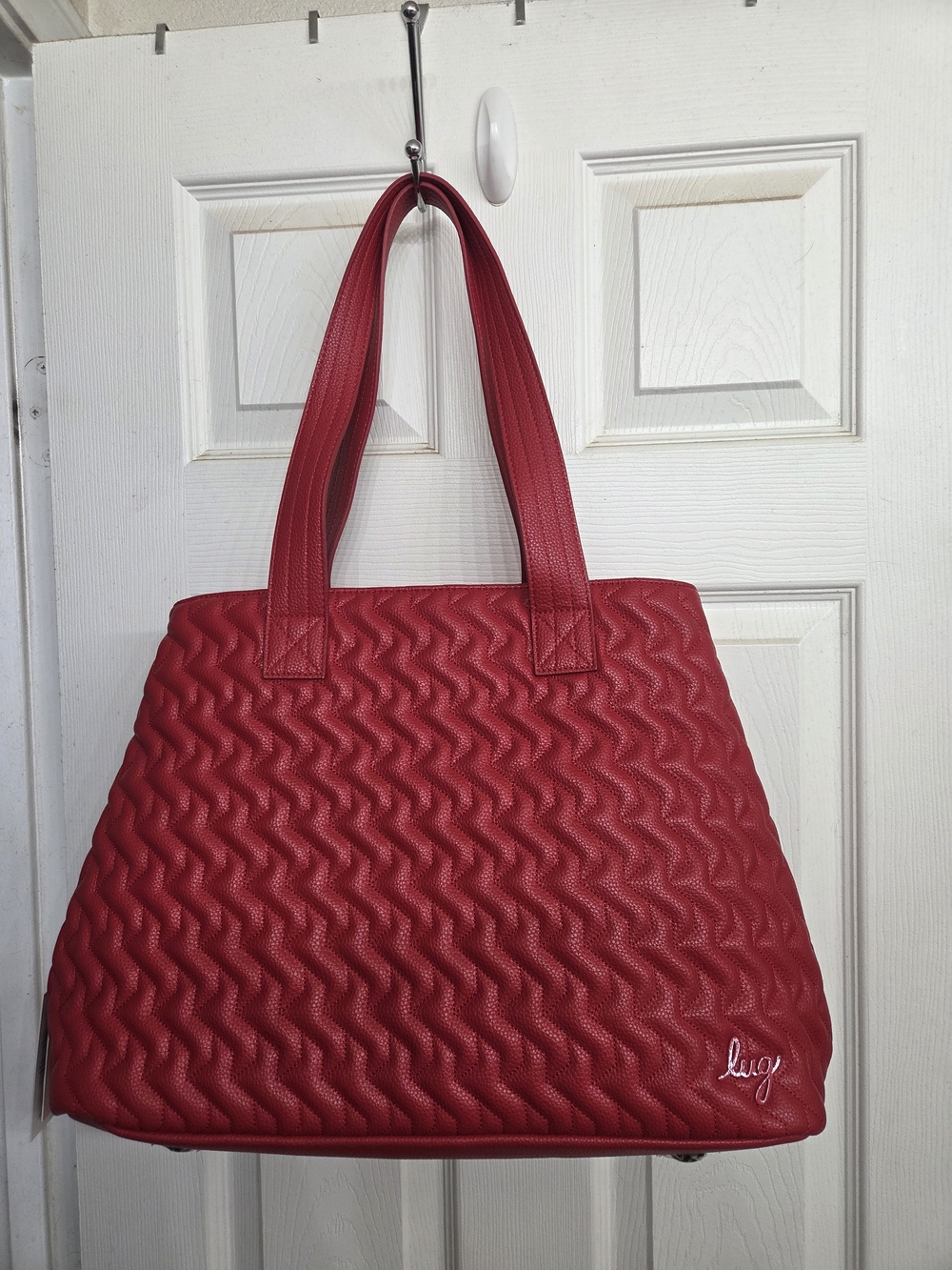 Lug Tempo Classic VL Quilted Carryall Tote Poppy Red - Picture 3 of 9